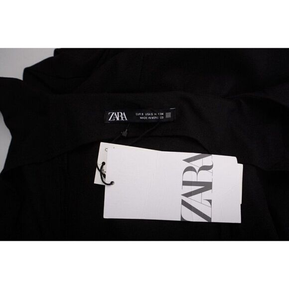 Zara Womans One piece Jumpsuit Long gold buttons Size S Black 8755/688 NWT - Picture 6 of 6